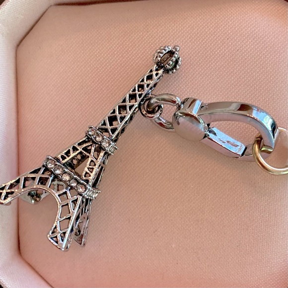 JUICY COUTURE Eiffel Tower Paris Pave Silver Charm New in Box - Picture 3 of 7